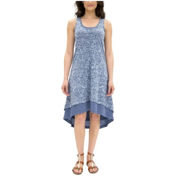 mod o doc Dresses & Skirts - Mod O Doc blue and white Keyhole dress